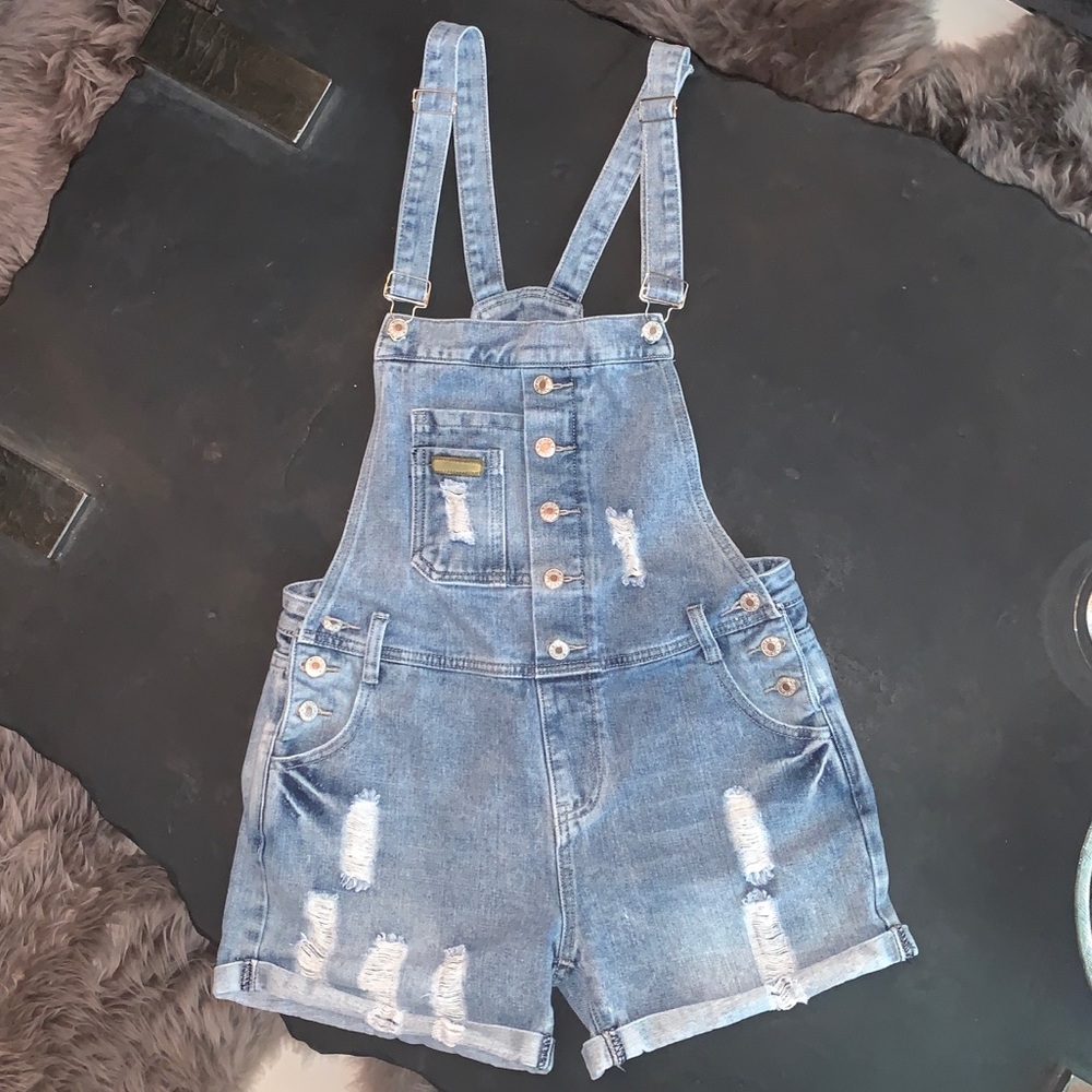 😍FUBU Overalls Denim Shorts😍